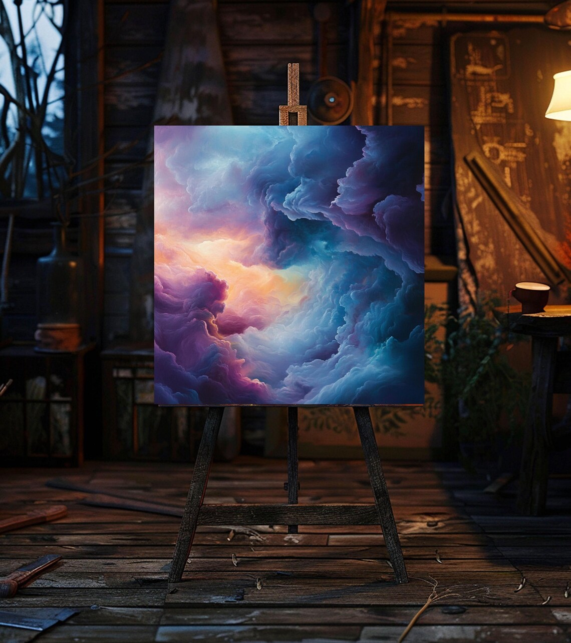 Dreamy Mystical Cloud Art Ethereal Skyscape Wall Decor Serene Art Dorm Decoration - Image 3