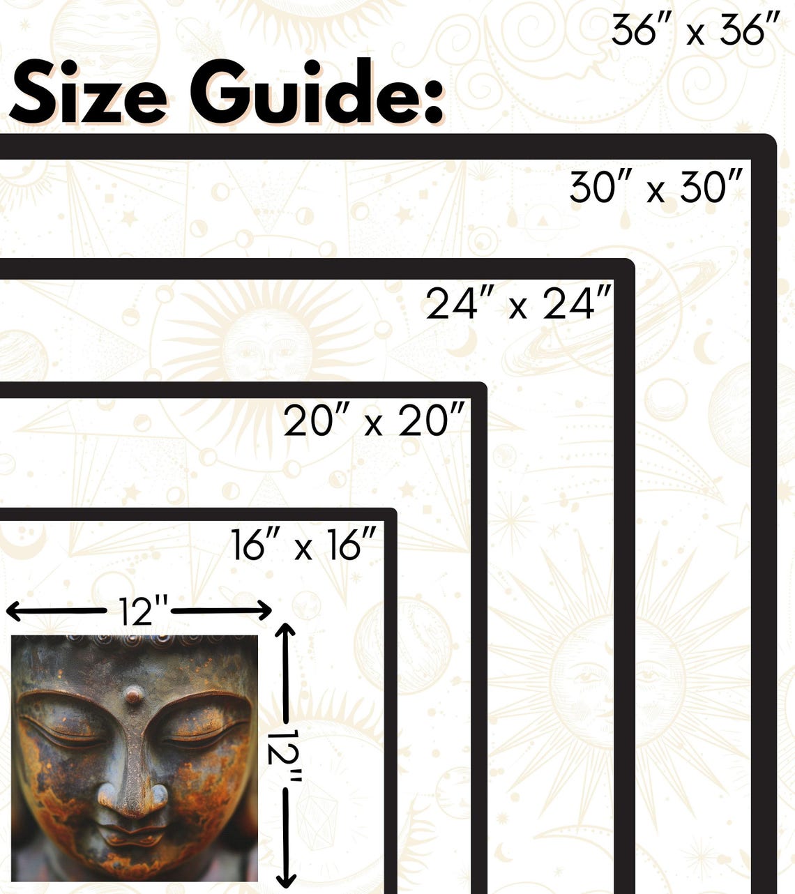 Serene Weathered Bronze Buddha Face Close Up Zen Calm Poster - Image 2