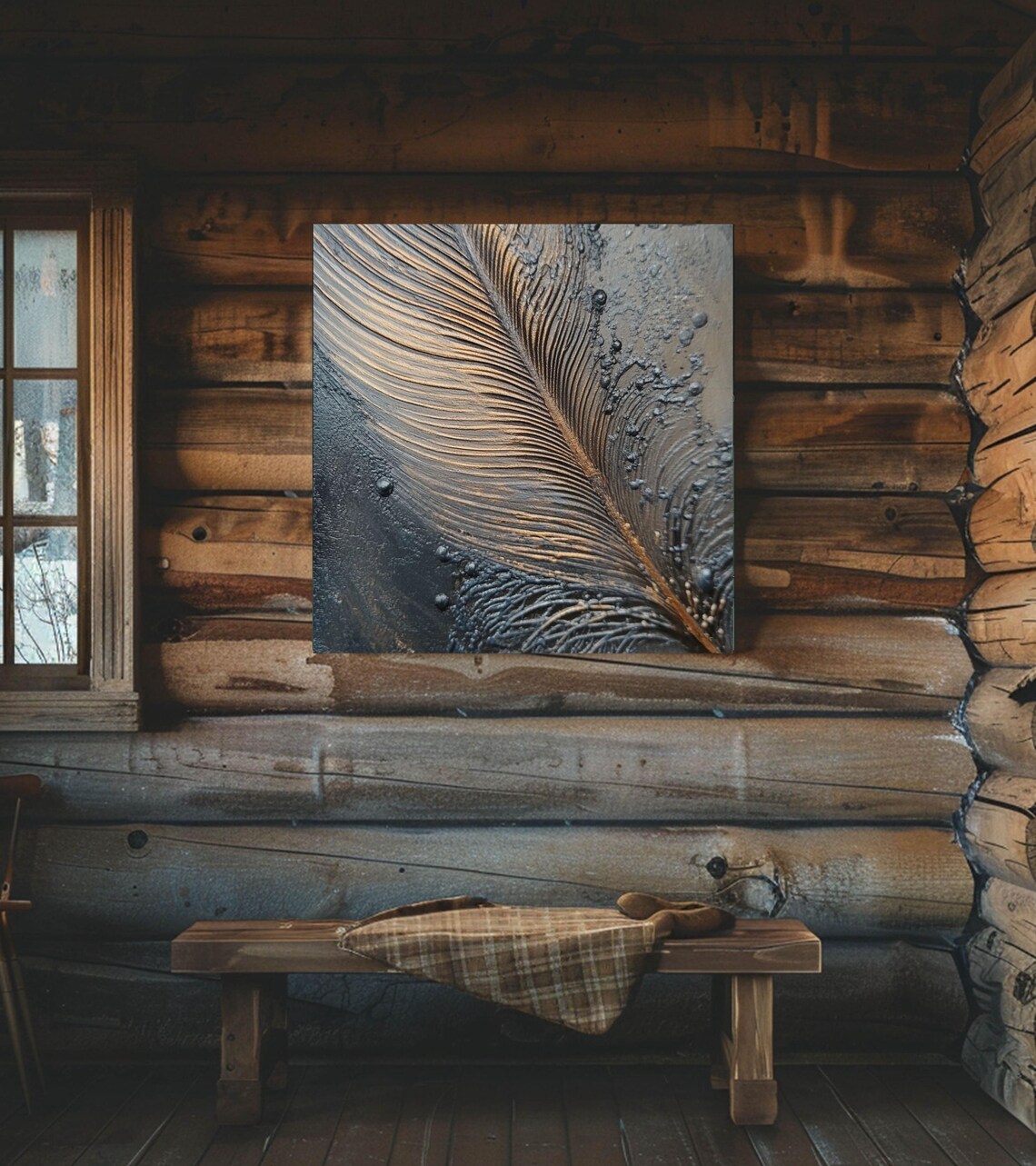 Boho Mystical Feather Wall Art, Bohemian Decor - Image 4