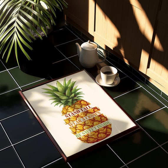Pineapple Wall Art, Tropical Fruit Quote Print