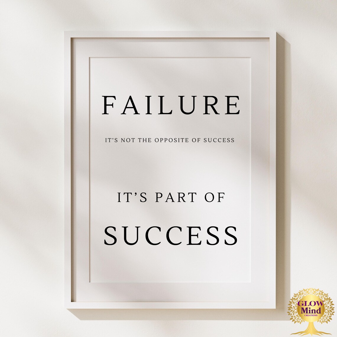 Failure Growth Mindset Motivational Quote, Office Decor - Image 2