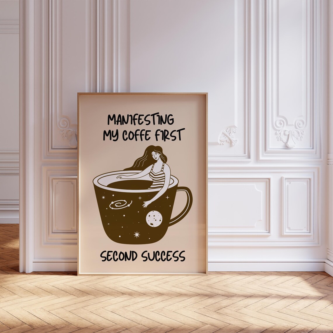 Coffee Wall Art, Coffee Bar Manifestation Art Print - Image 2