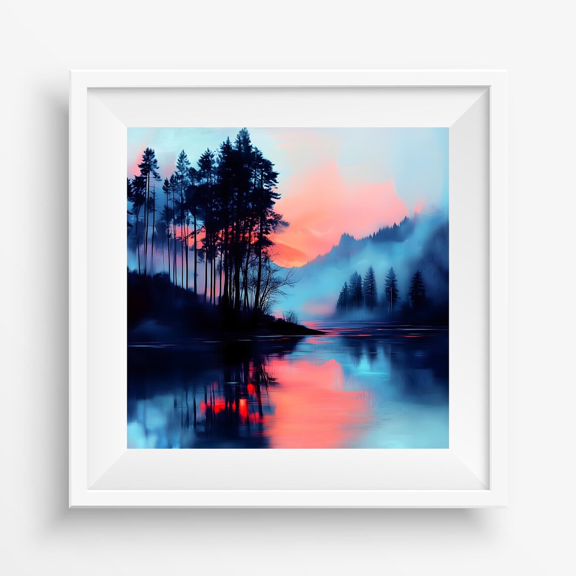 Serene Forest View, Landscape Art Print