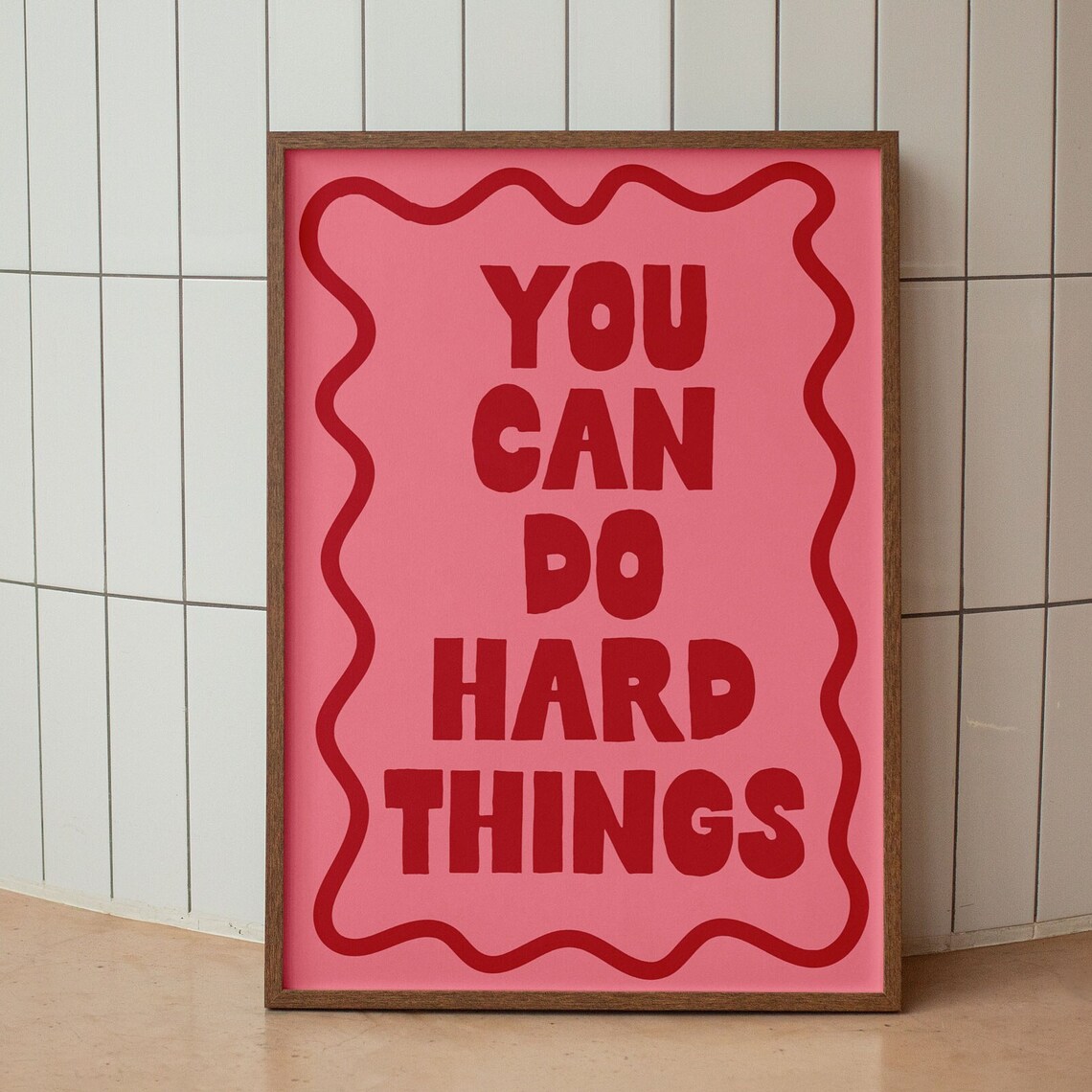 You Can Do Hard Things Affirmation Art Print - Image 2