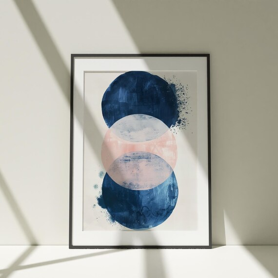 Modern Geometric Art Print Painting Wall Art Poster Watercolor Colorful Illustration Minimalist Decor Bedroom Artwork