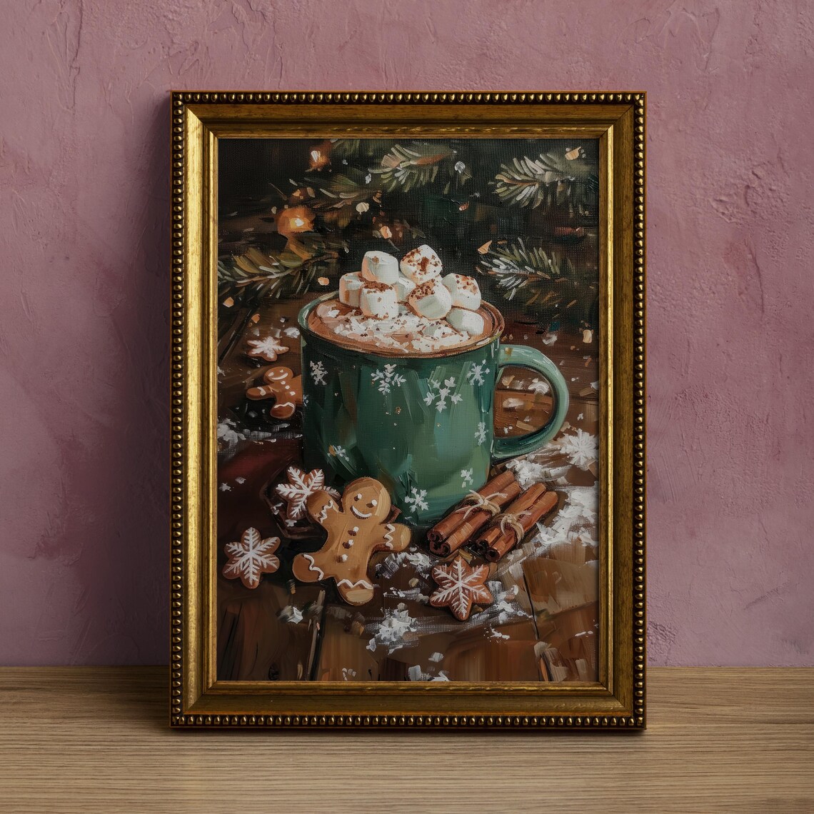 Hot Chocolate Christmas Kitchen Art Print, Winter Drink - Image 4