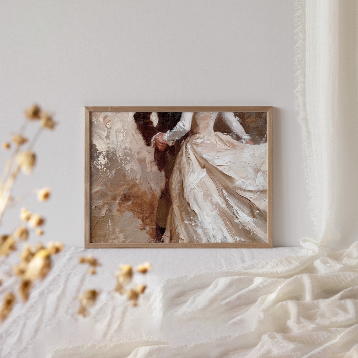 Vintage Dancing Couple Poster, Victorian Romantic Scene - Image 4