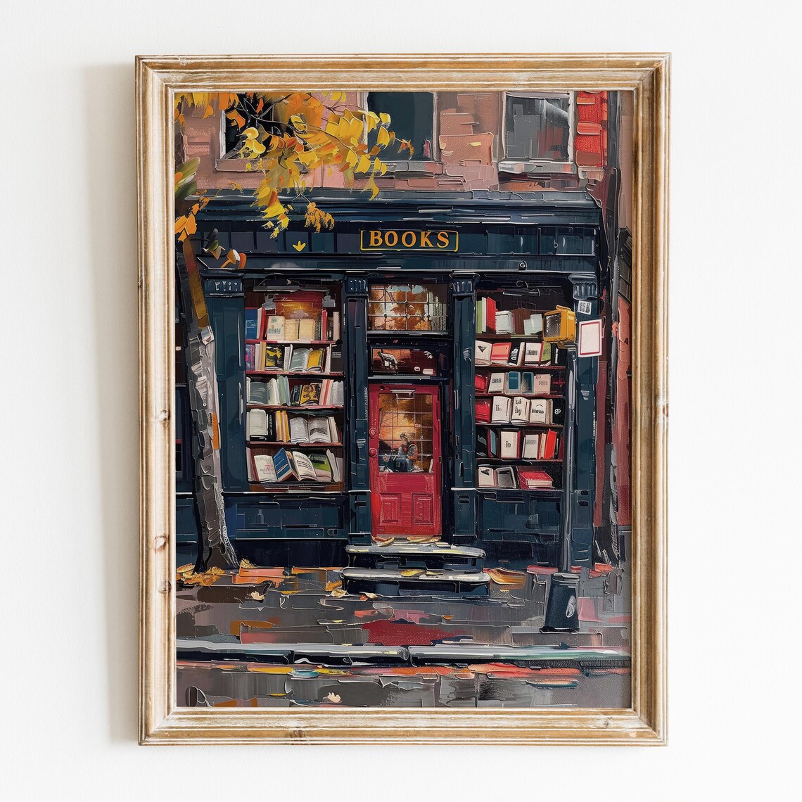 Vintage Book Store New York Bookshop Art Print