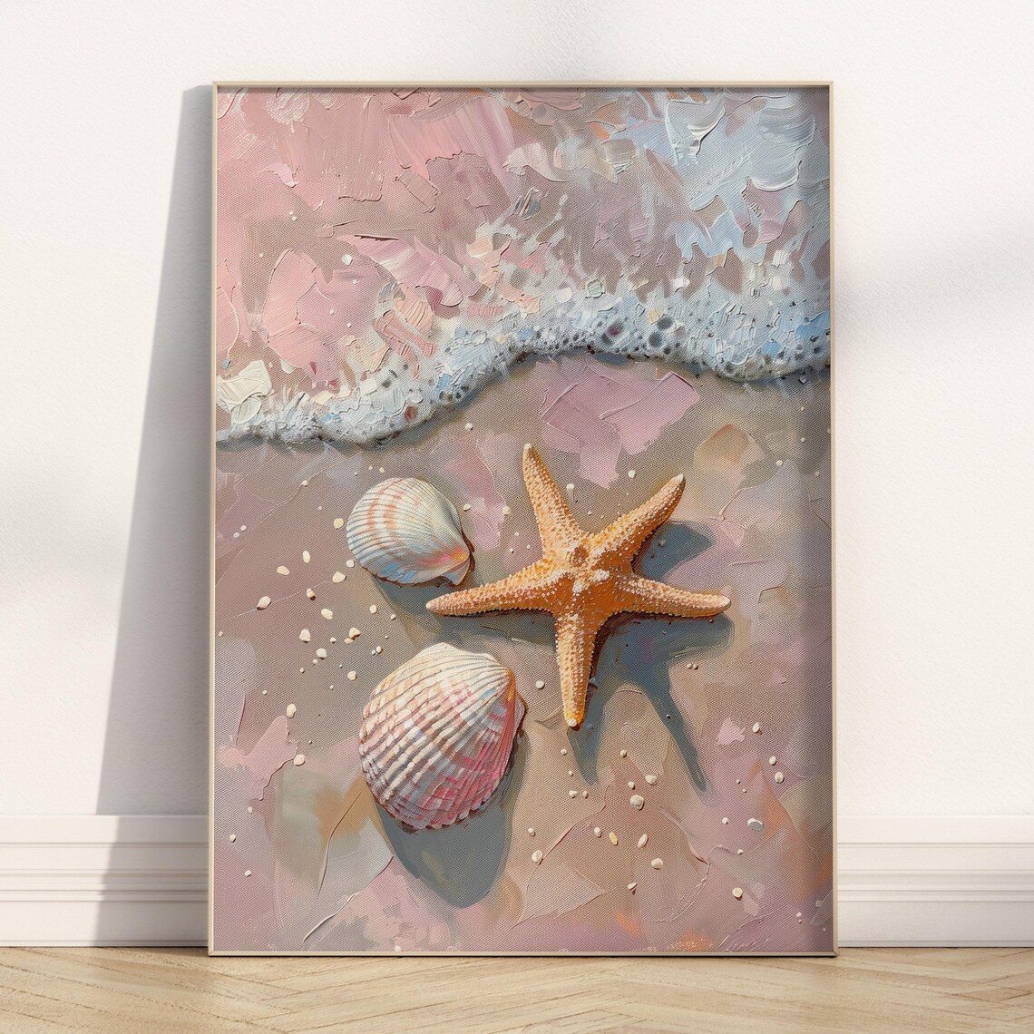 Seashells And Starfish Coastal Art Print - Image 5