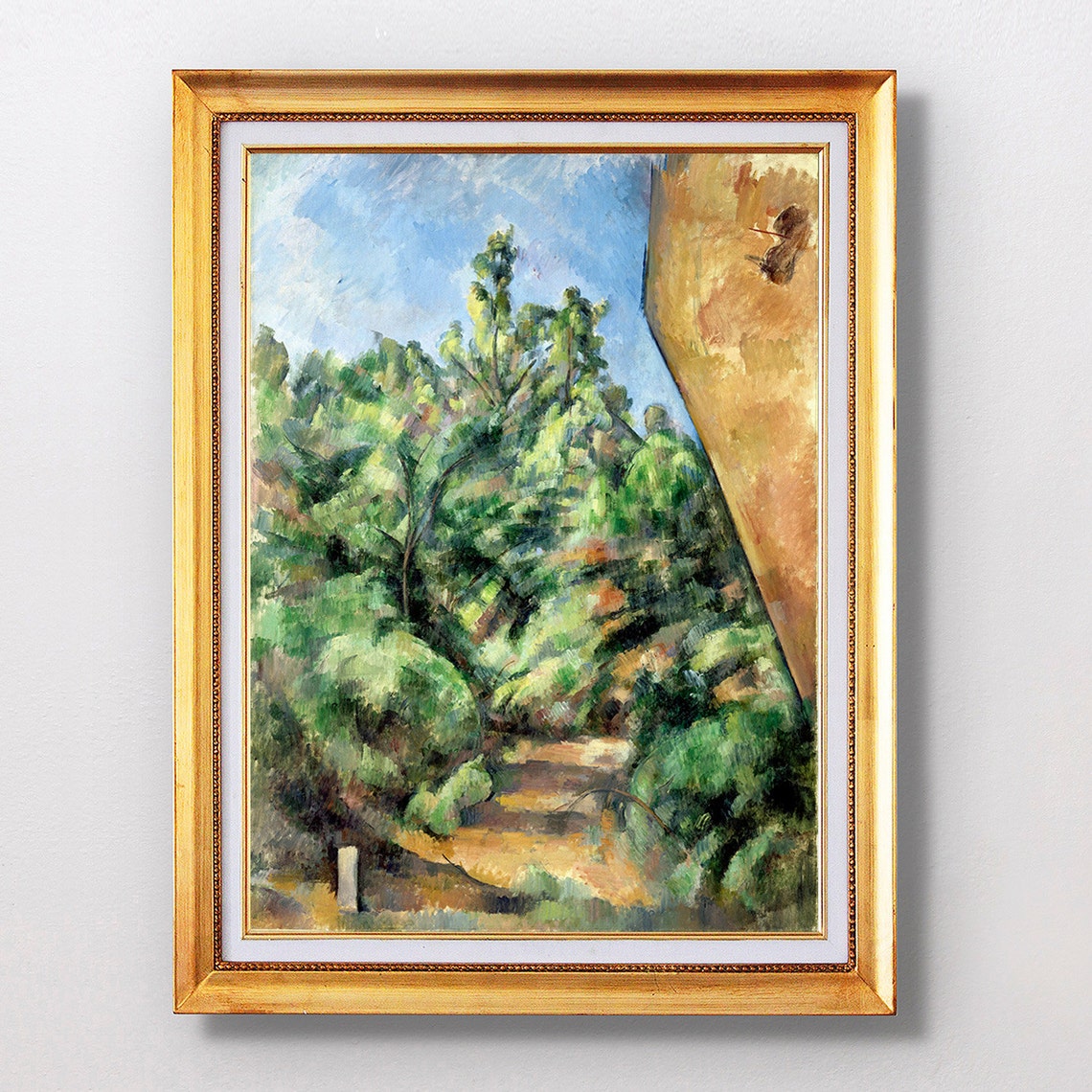 Paul Cezanne The Red Rock Forest Path Landscape Painting Poster