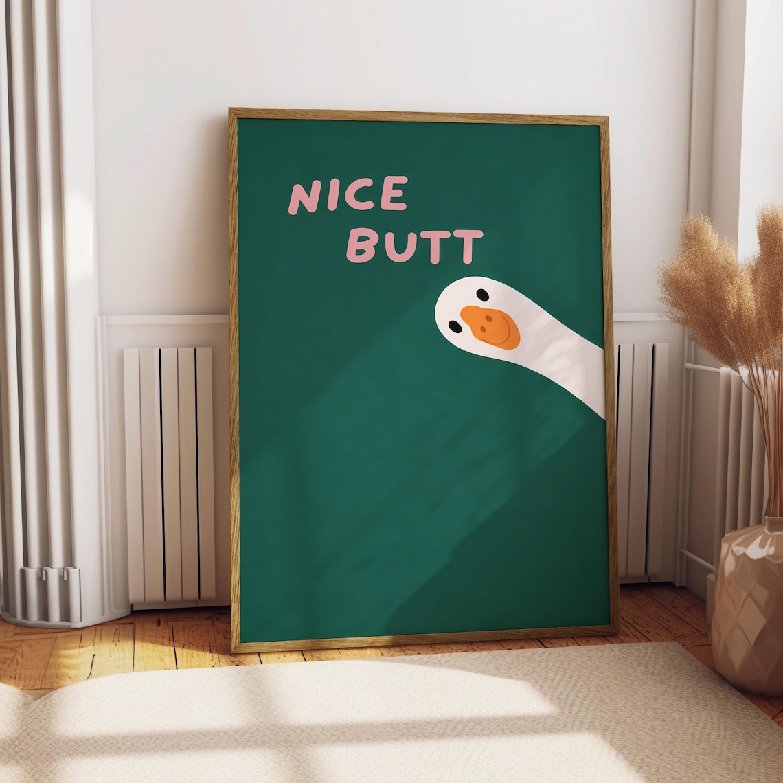 Nice Butt Goose Minimalist Animal Art Print