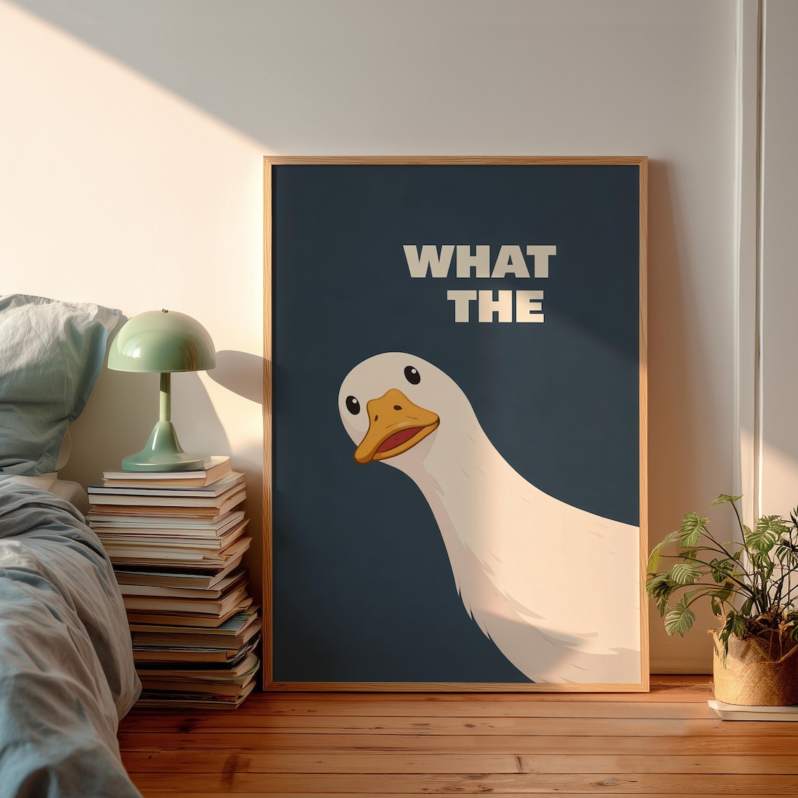 Funny Goose Poster, Humorous Bird Art Print