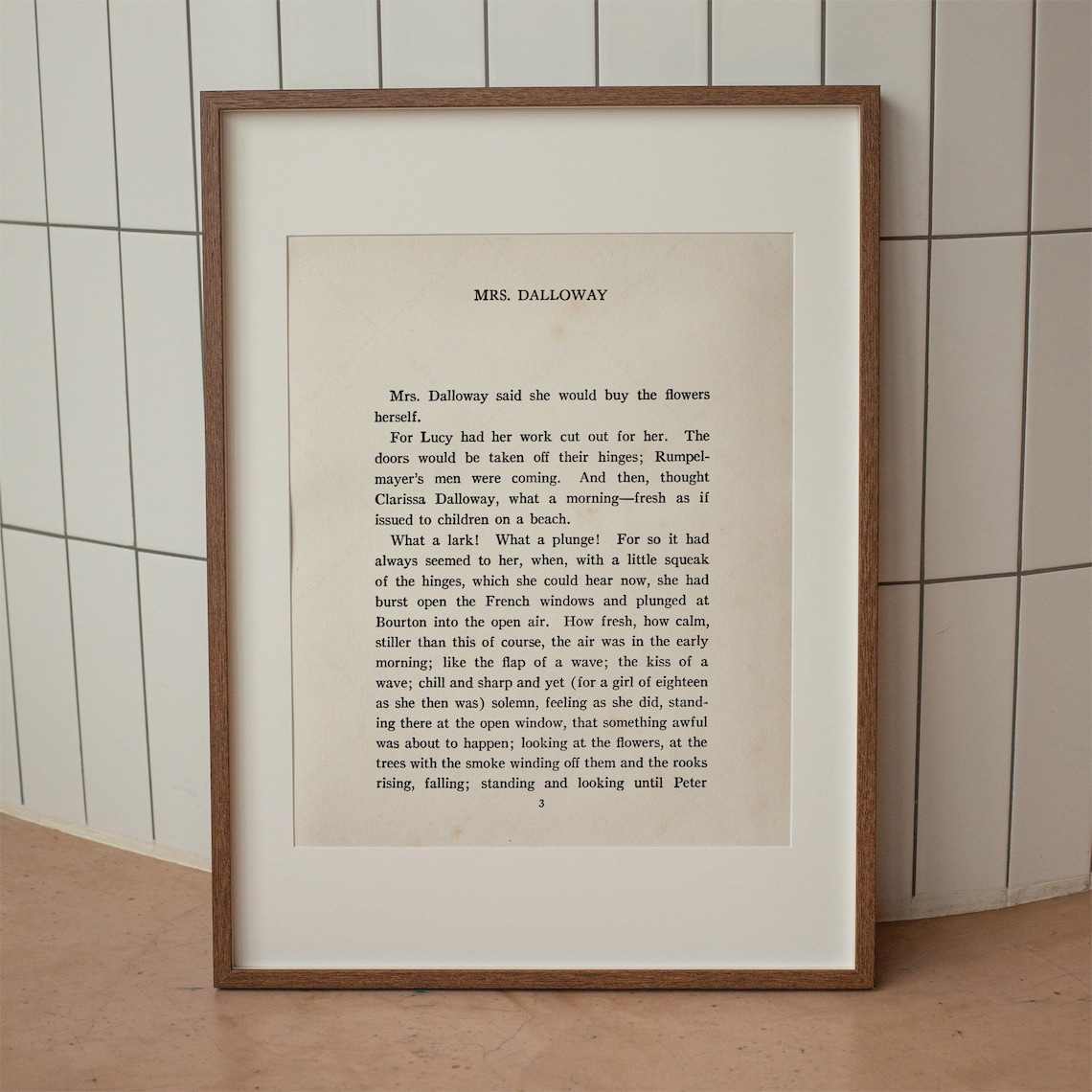 Mrs Dalloway Virginia Woolf First Page Classic Novel Literary Art Print - Image 4