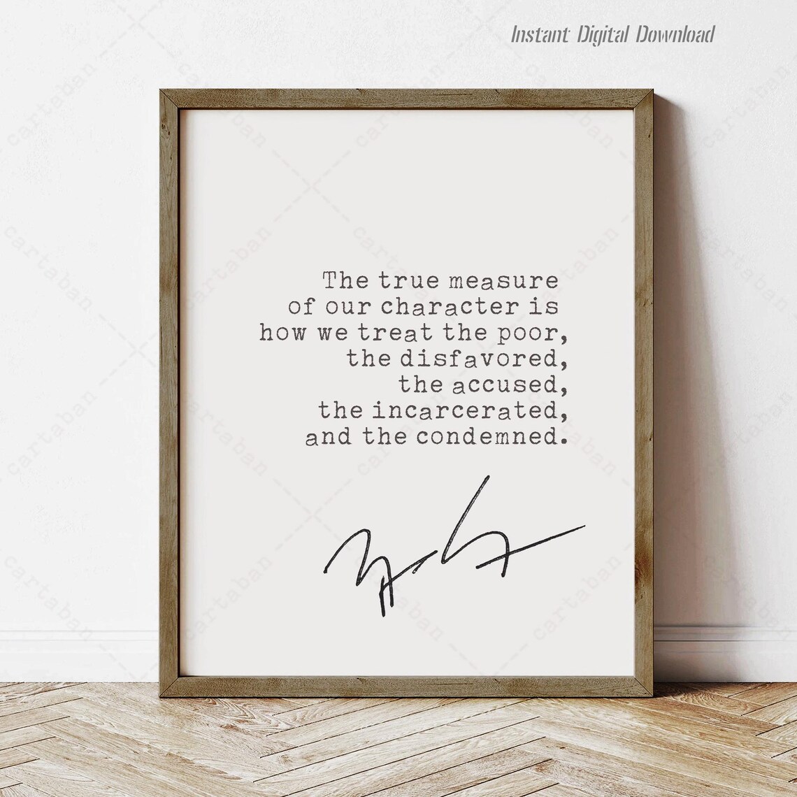 Bryan Stevenson Quote Art Print, Reading Nook Decor