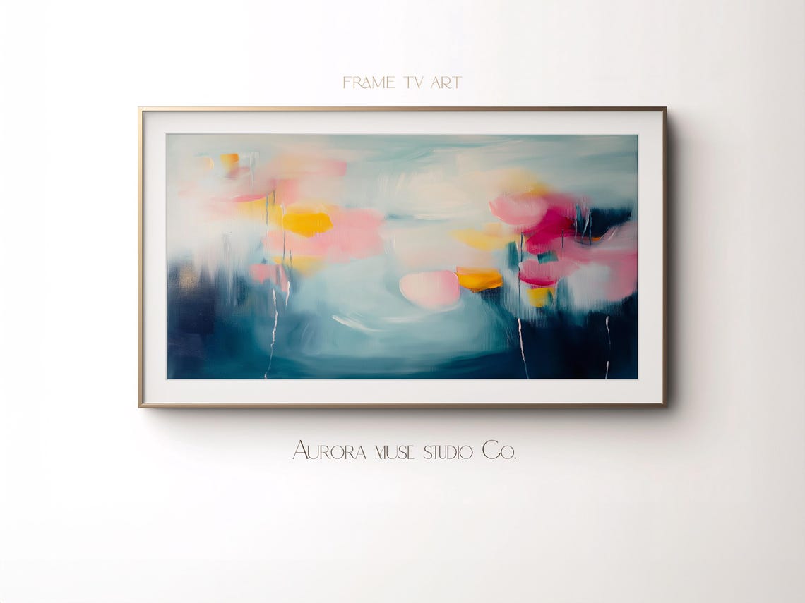 Abstract Frame Tv Art Art For Frame Tv Summer Abstract Oil Painting Bold Colorful Abstract Modern Art 394 - Image 4
