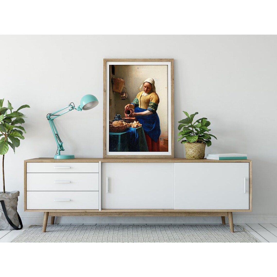 Johannes Vermeer The Milkmaid Pouring Milk Dutch Master Art Poster - Image 3