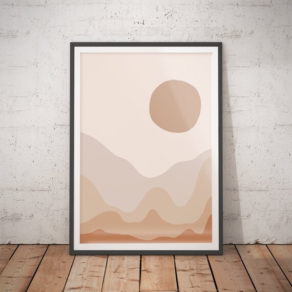 No3 Abstract Landscape Art Print Line Art Mountain Print Hills Modern Wall Art Contemporary Prints Geometric Landscape