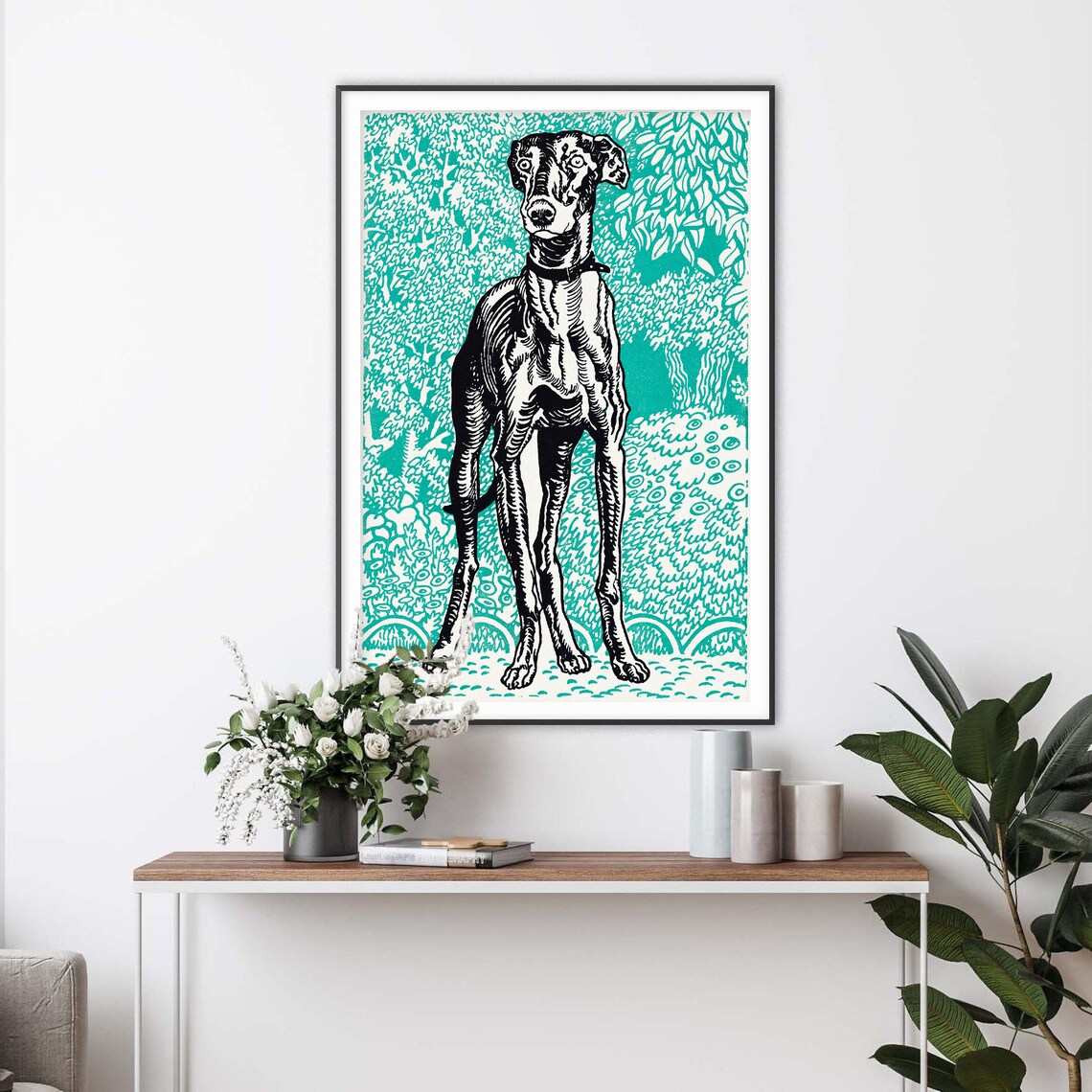 Greyhound Vintage Art Print, Classic Wall Decor - Image 2