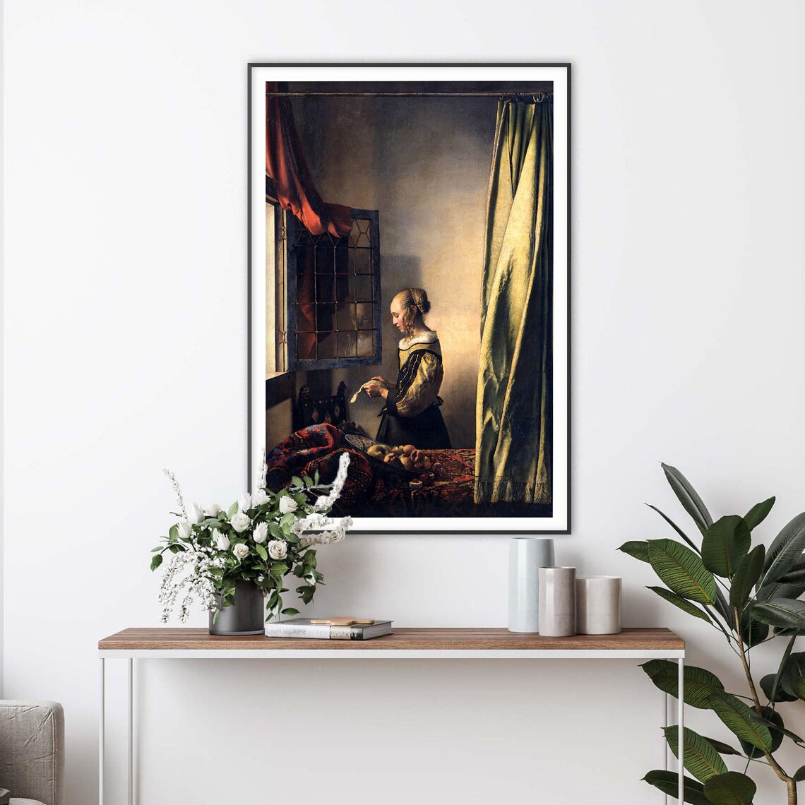 Girl Reading a Letter by an Open Window, Vermeer - Image 2