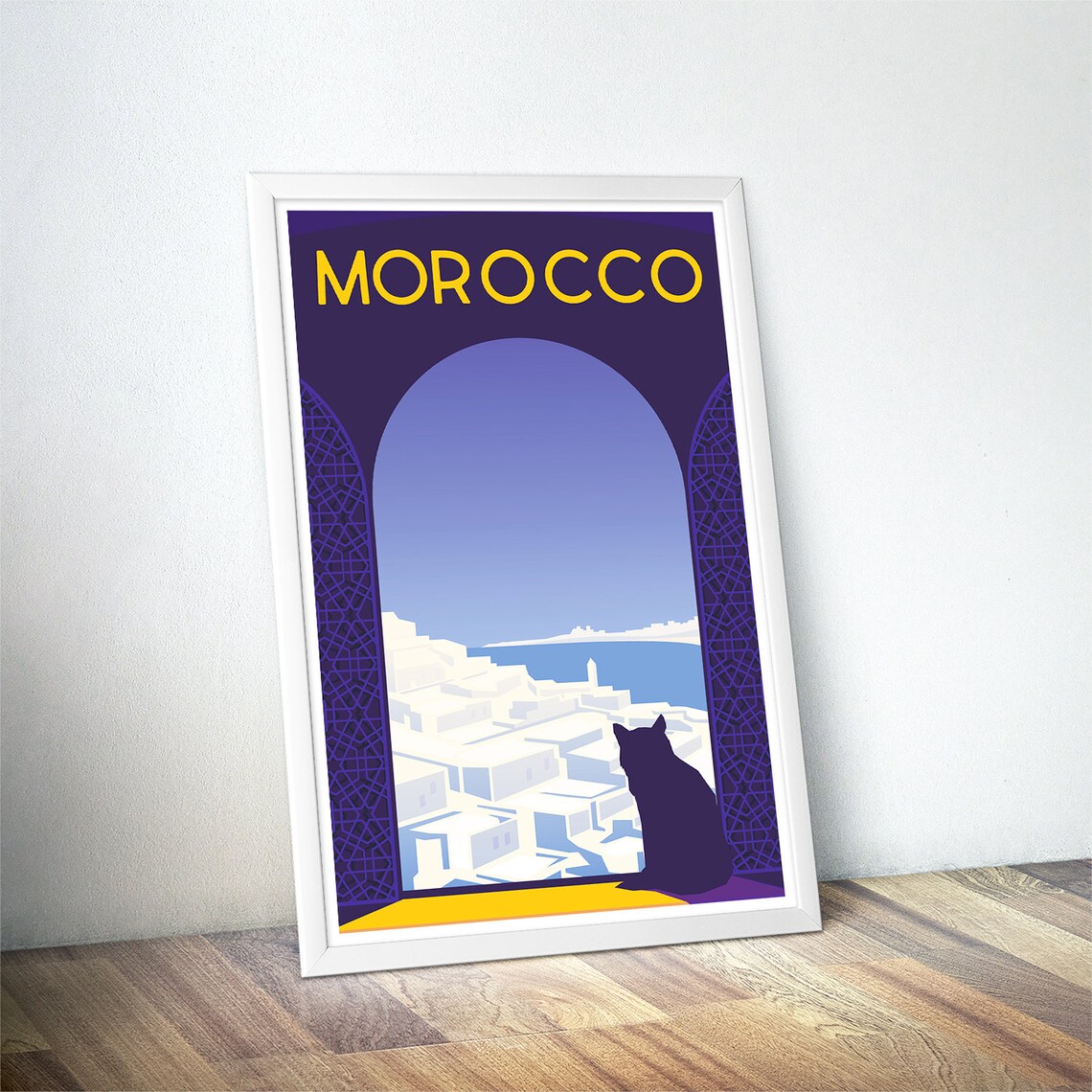 Morocco Vintage Travel Poster, Minimalist Art Print - Image 4