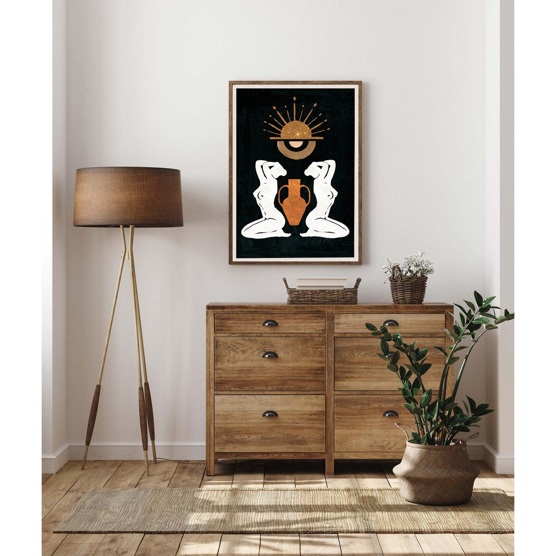 Female Celestial No7 Boho Art Print - Image 2