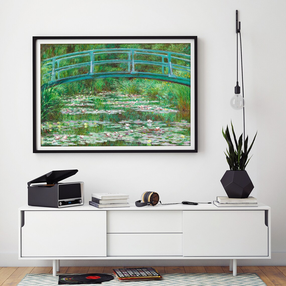 Claude Monet Japanese Footbridge Vintage Art Print - Image 2