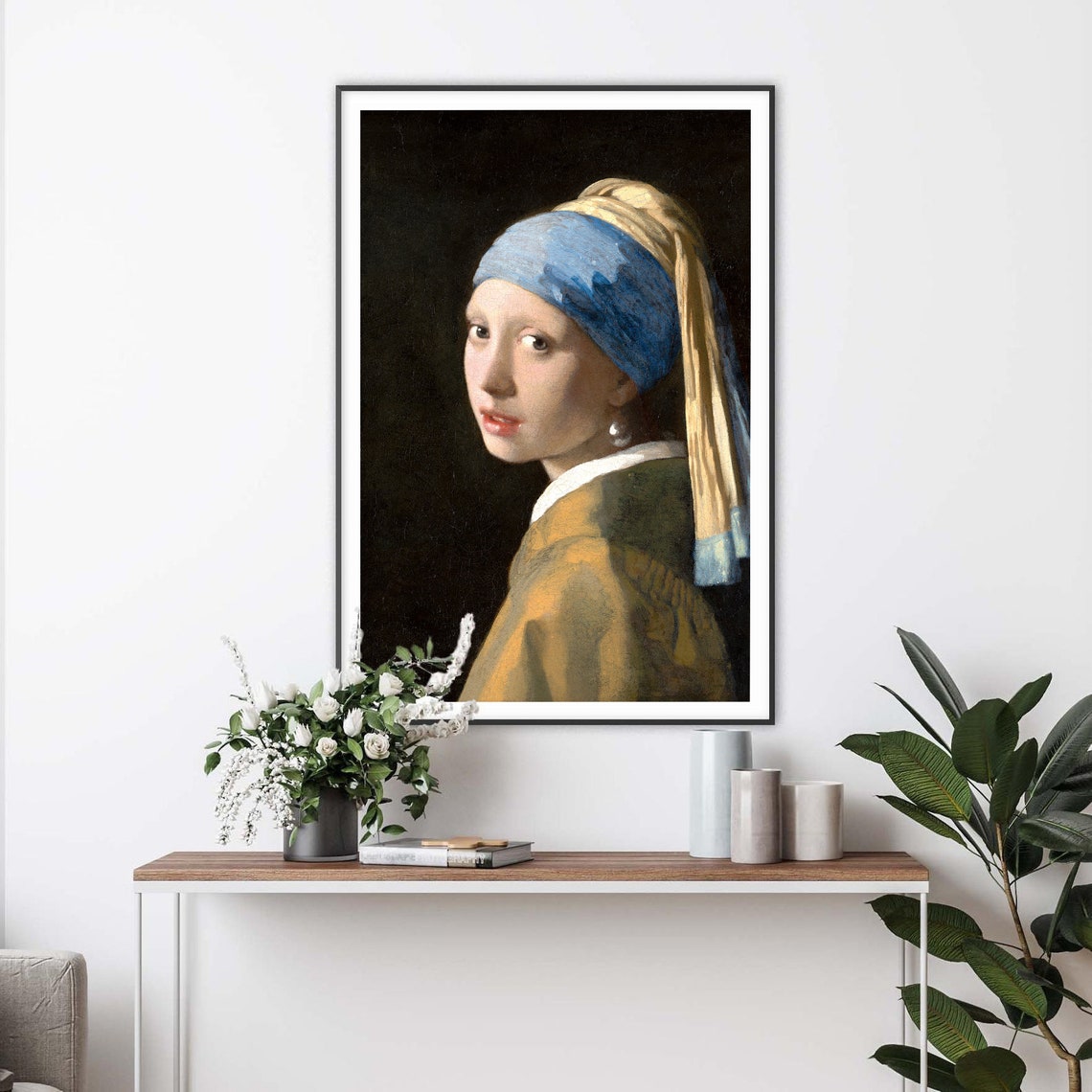 Johannes Vermeer Girl with a Pearl Earring Dutch Master Art Poster - Image 2