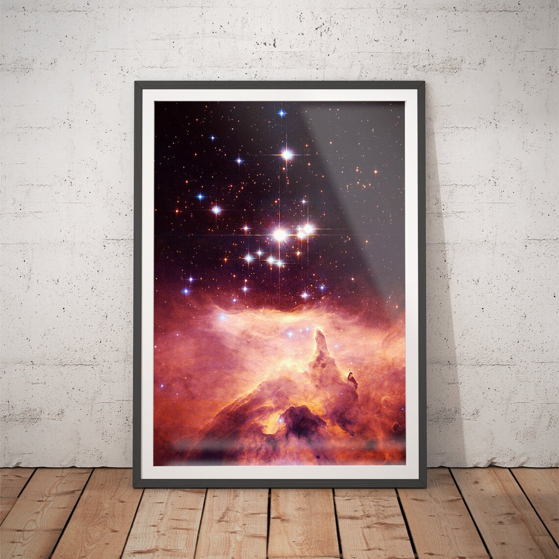 Hubble Stars Galaxy Print, Outer Space Decor