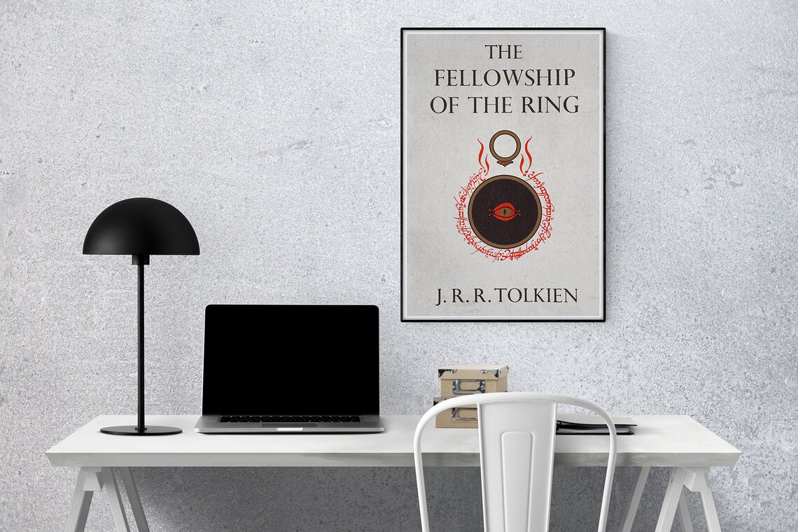 The Fellowship Of The Ring JRR Tolkien Minimal One Ring Poster - Image 3