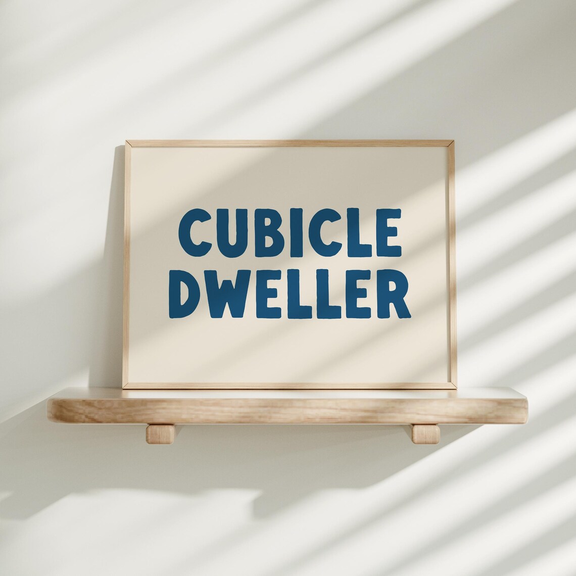 Cubicle Dweller Wall Art Funny Office Decor For Men Or Women Blue Trendy Typography Poster Instant A261 - Image 3