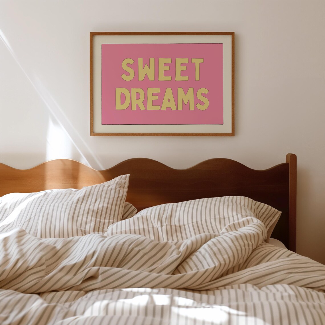 Sweet Dreams Poster, Cute Girls Room Bedroom Decor - Image 2