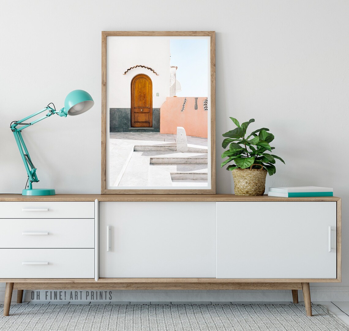 Santorini Travel Poster, Mediterranean Wall Art - Image 2