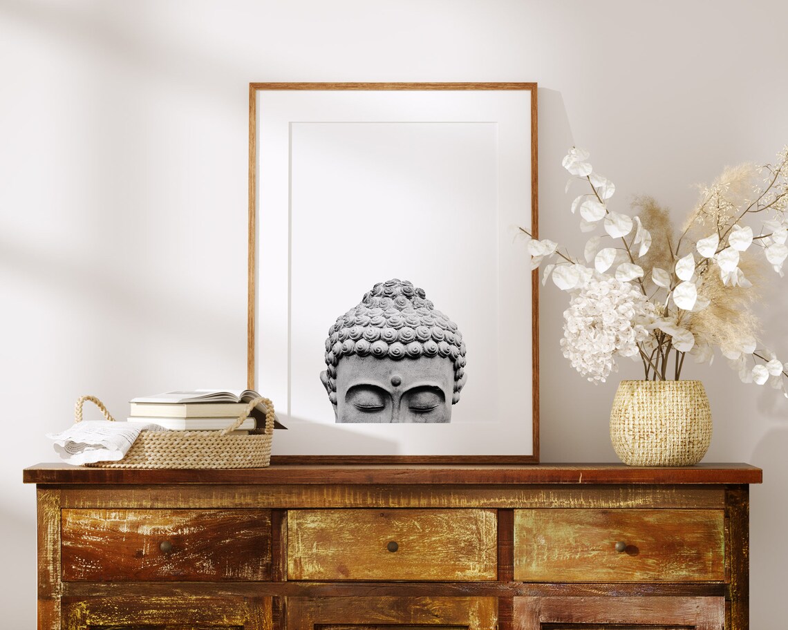 Buddha Statue Photograph, Boho Minimalist Art Print - Image 3
