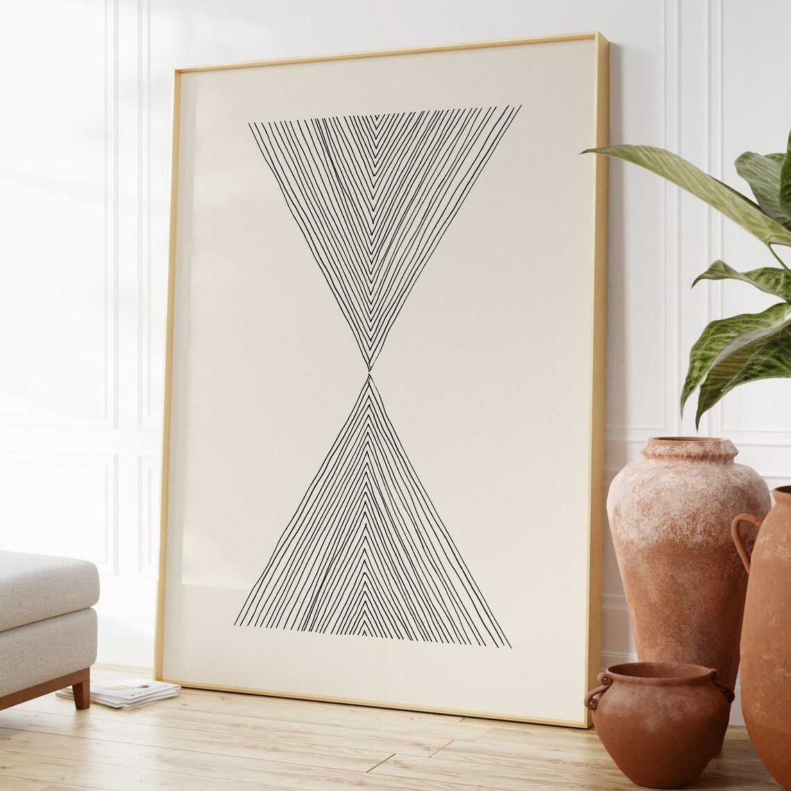 Geometric Triangles Abstract Art Print, Minimalist - Image 2
