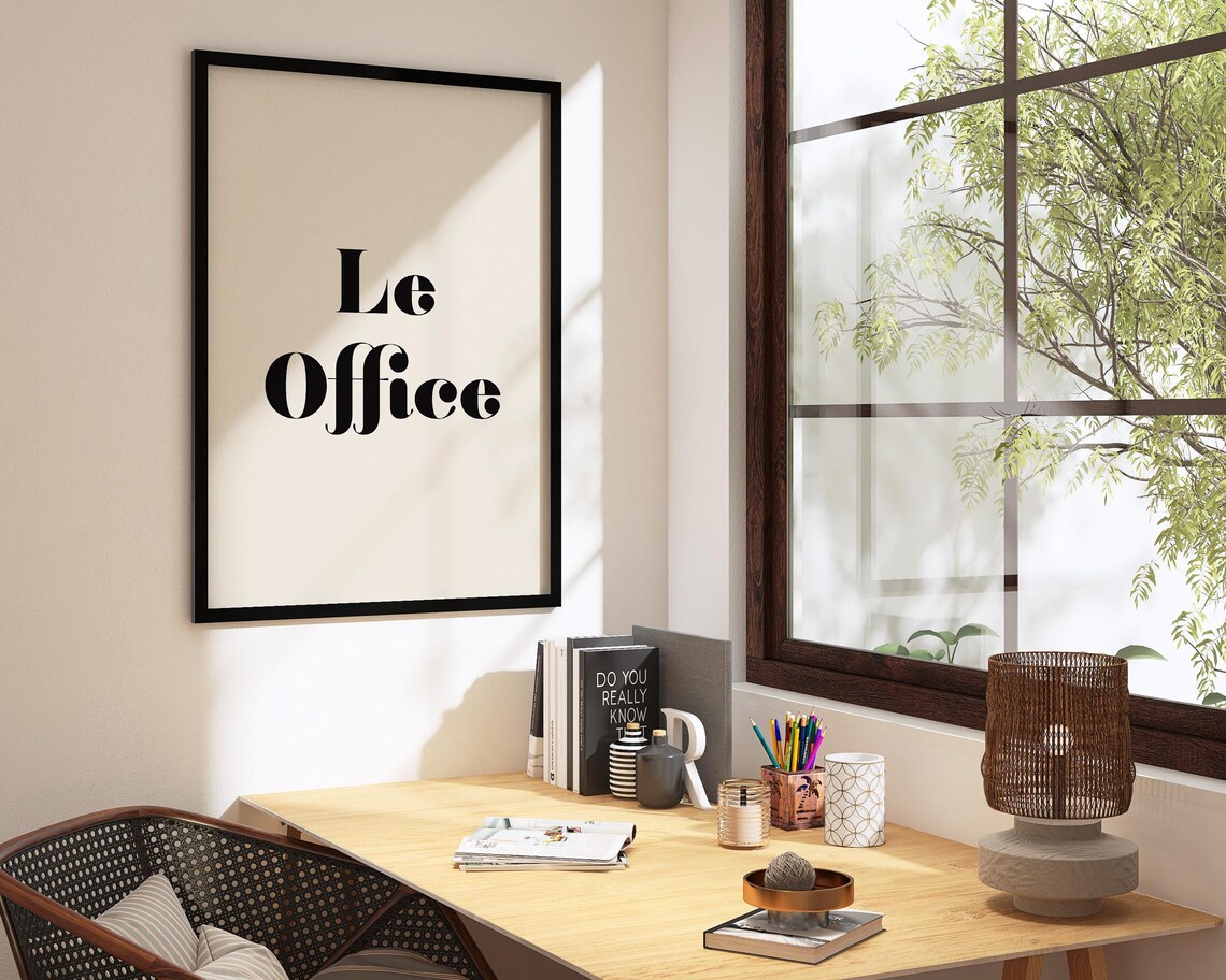 Le Office Minimalist Retro Office Sign Art Print - Image 3