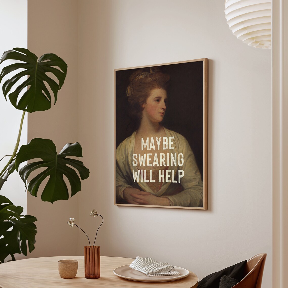 Maybe Swearing Will Help Feminist Office Art Print - Image 4