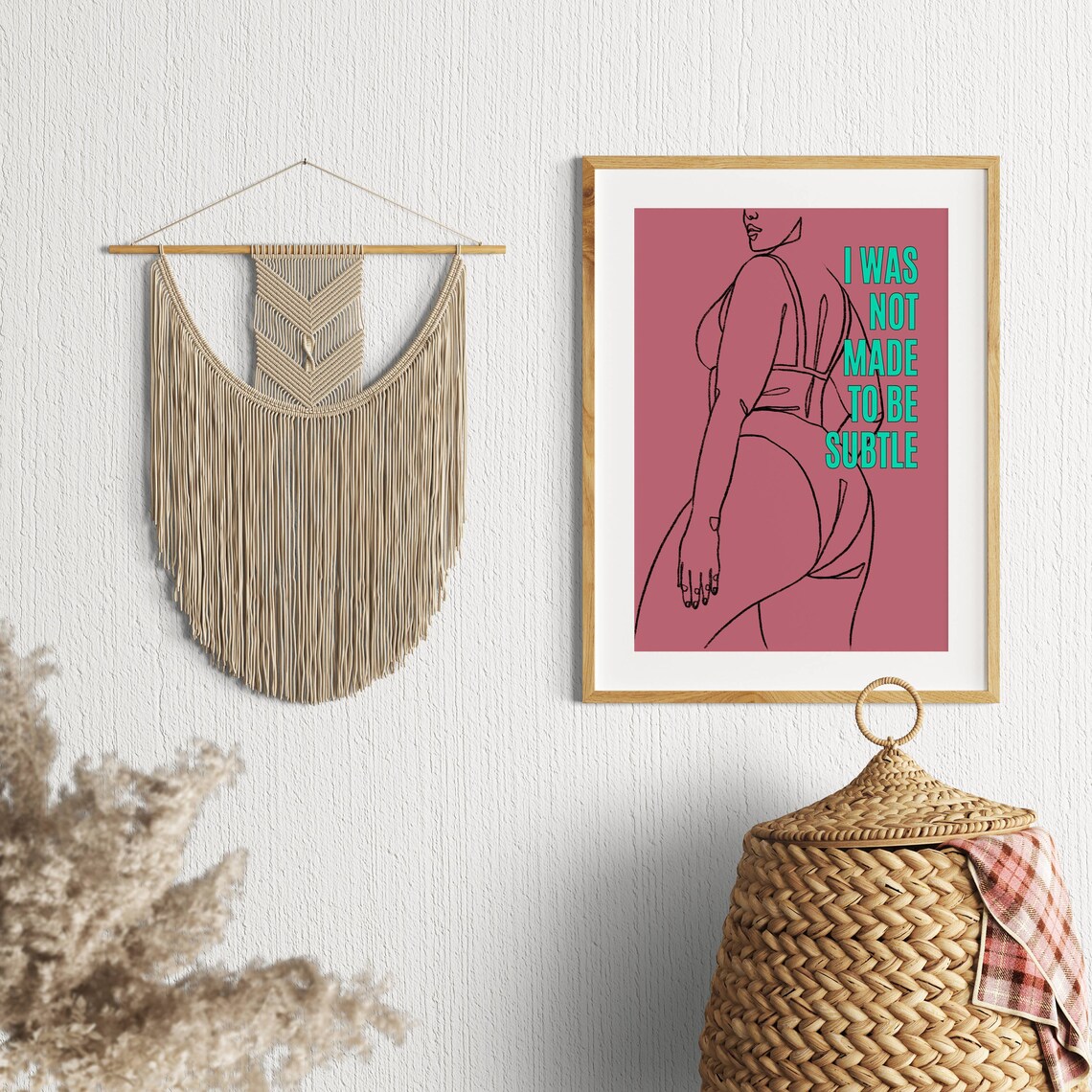 I Was Not Made To Be Subtle Woman Line Art Print - Image 3