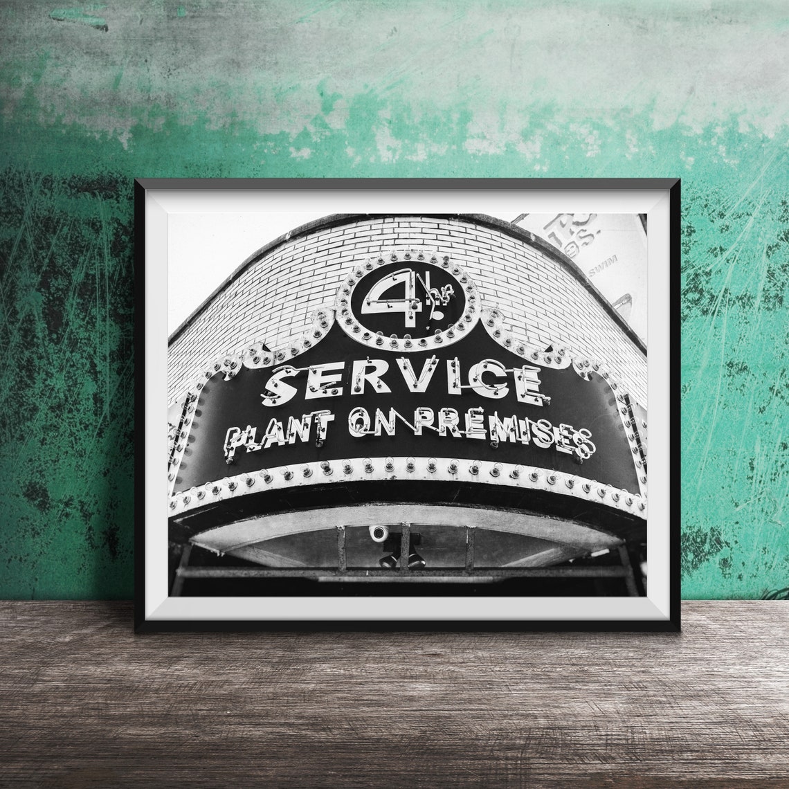 Vintage Laundromat 4 Hour Service Marquee Sign Photo Art Poster - Image 2