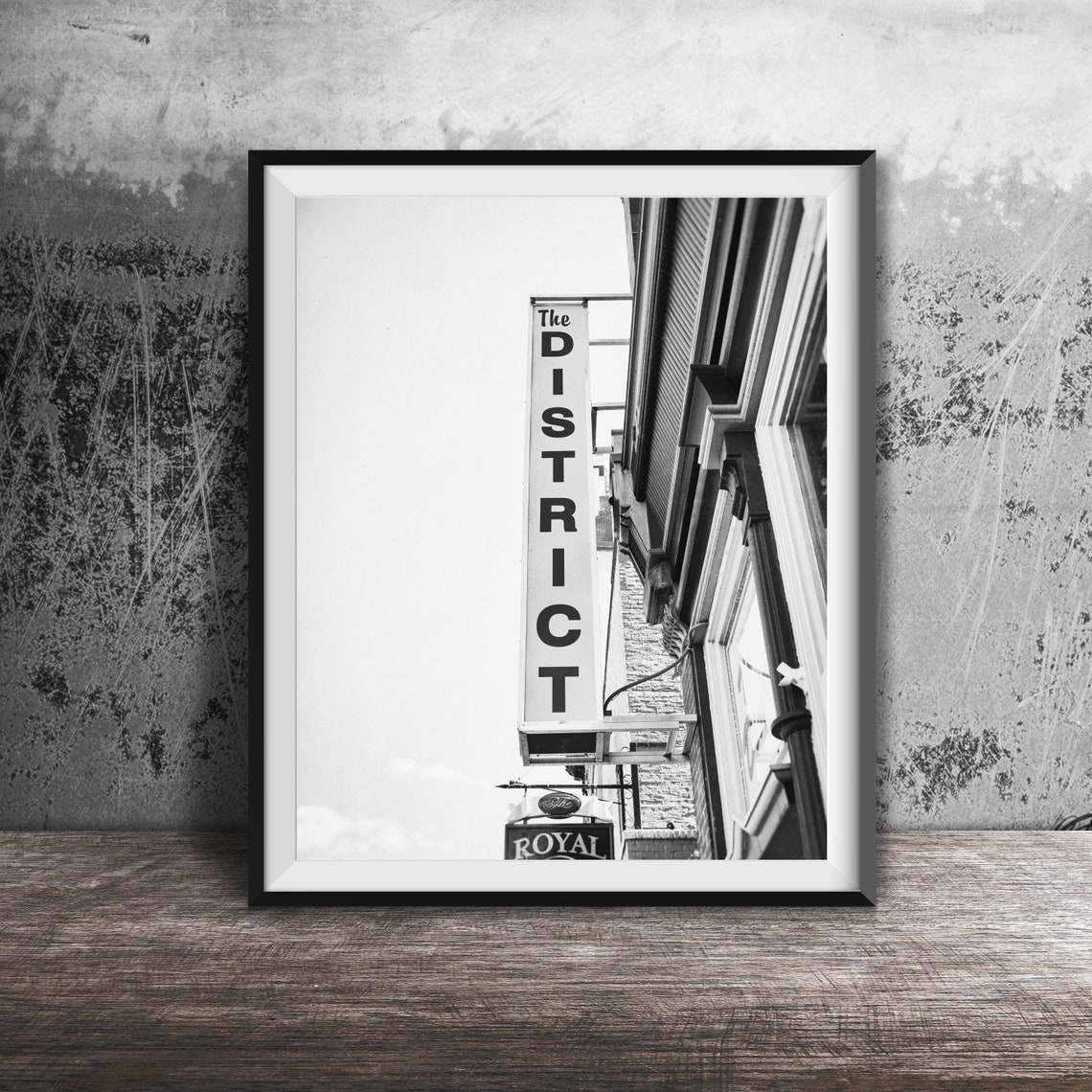 The District Yellow Blade Sign Retro Storefront Photo Poster - Image 2