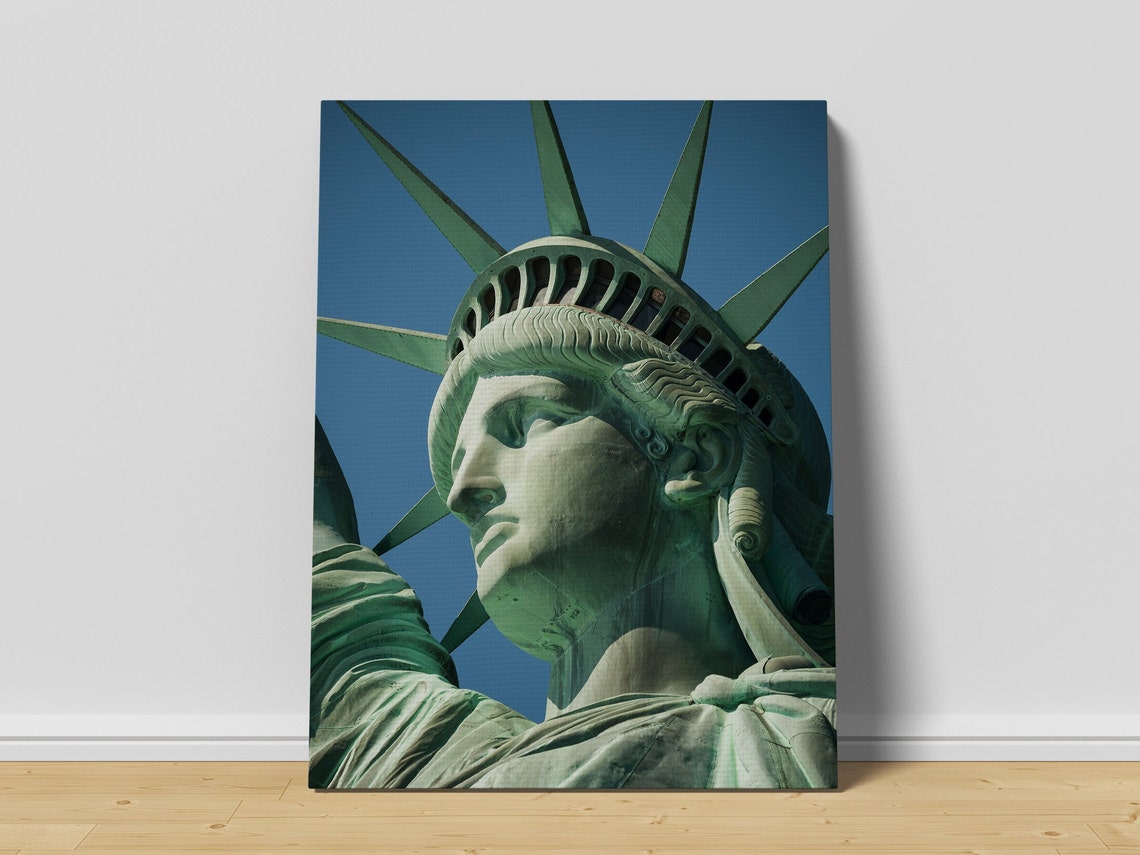 Statue Of Liberty Close Up Poster New York Landmark Against Blue Sky - Image 3