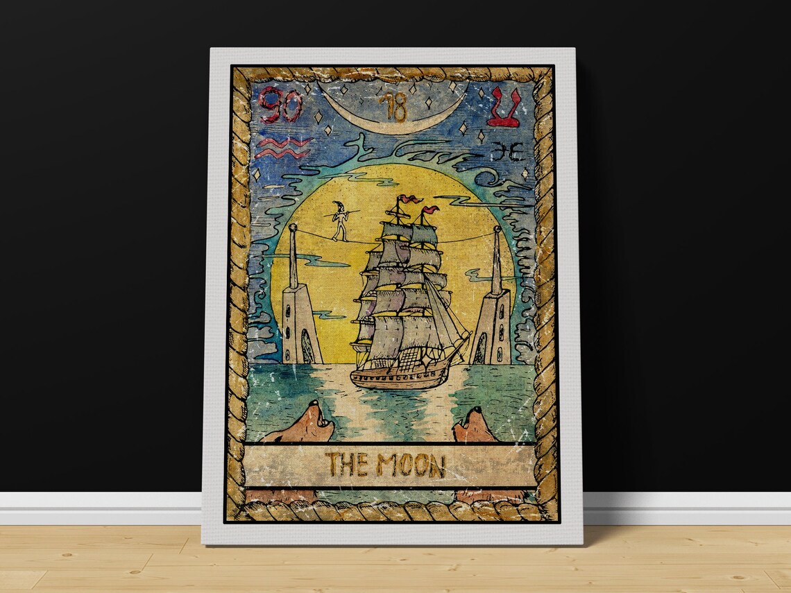 Tarot Card Print Wall Art Tarot Card The Moon Tarot Cards Print Tarot Print Tarot Card Wall Print Tarot Card Wall Art Tarot - Image 3