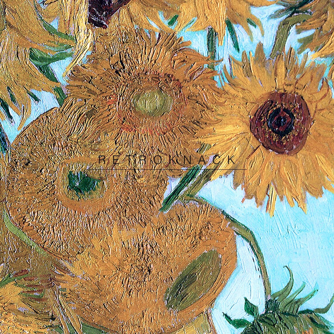Vincent Van Gogh Sunflowers Vintage Oil Painting Floral Poster - Image 2