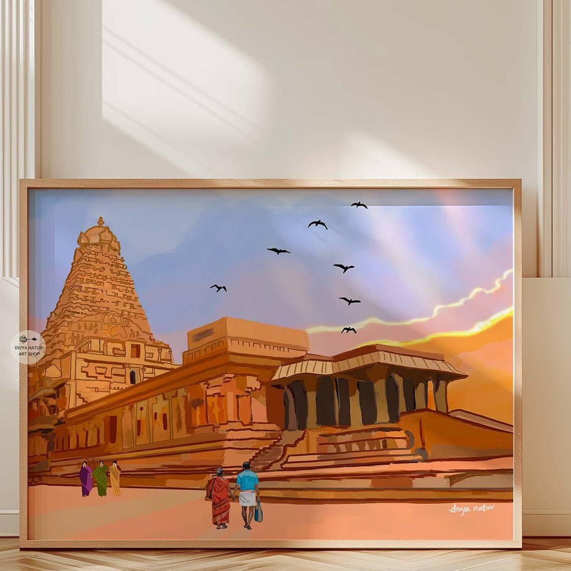 Tanjore Temple Painting, Tamil Nadu Art Print