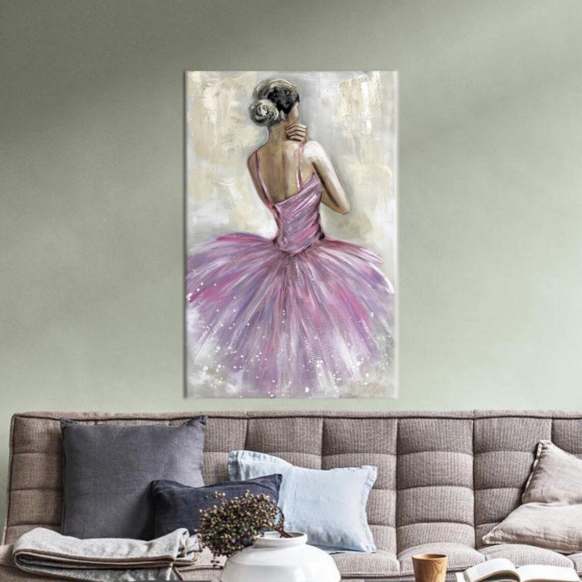 Ballerina Girl Room Art Print, Personalized Gift