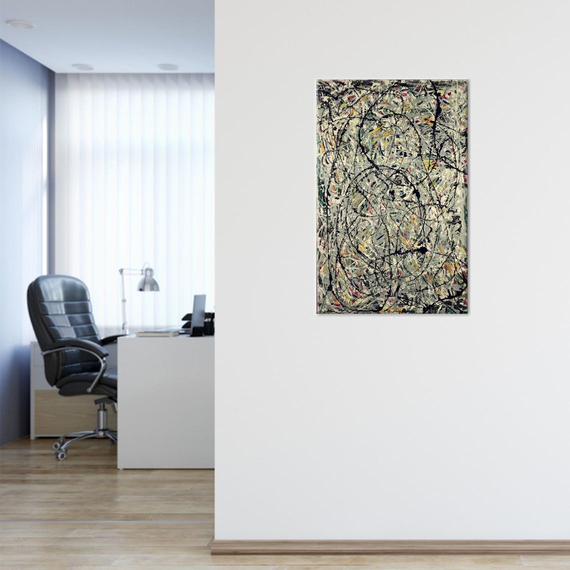 Colorful Canvas Decor Luxury Print Abstract Wall Hangings Handmade Gift Mixed Colors Art For Him