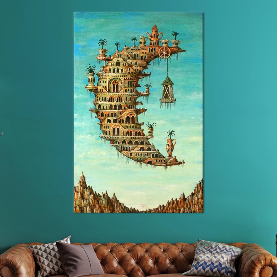 Salvador Dali Moon Art Print, Personalized Gift