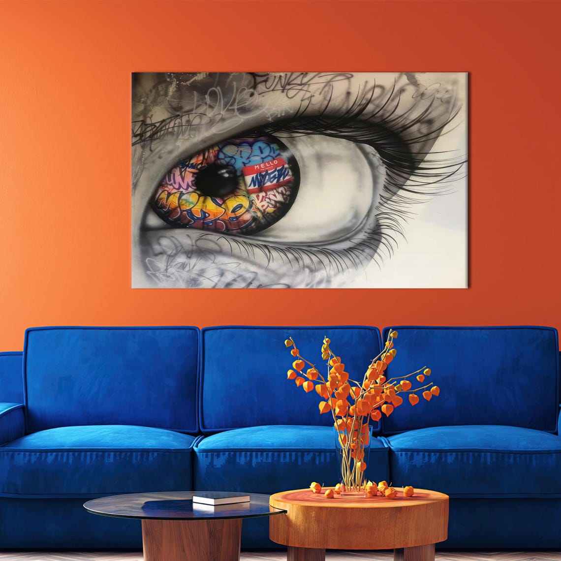Giant Eye Graffiti Iris Street Art Bold Surreal Urban Poster