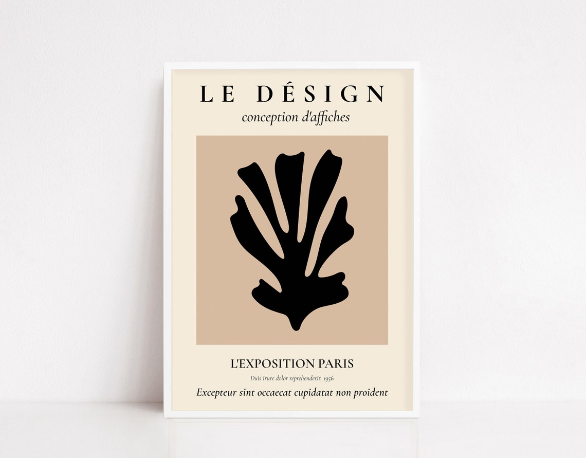 Matisse Style Cutout Le Design Paris Exposition Gallery Poster