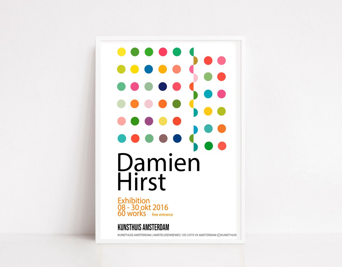 Damien Hirst Dots Exhibition Poster Print