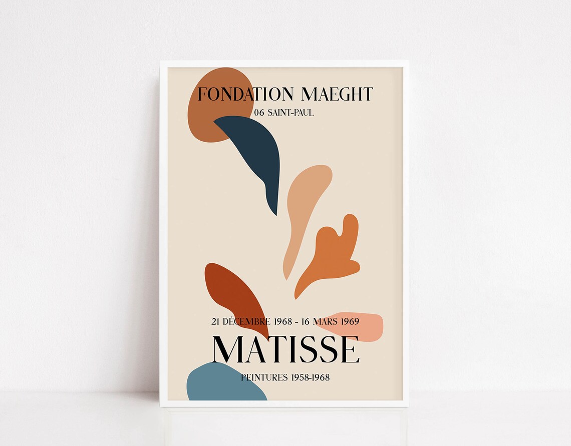 Henri Matisse Exhibition Poster, Cut Outs Art Print